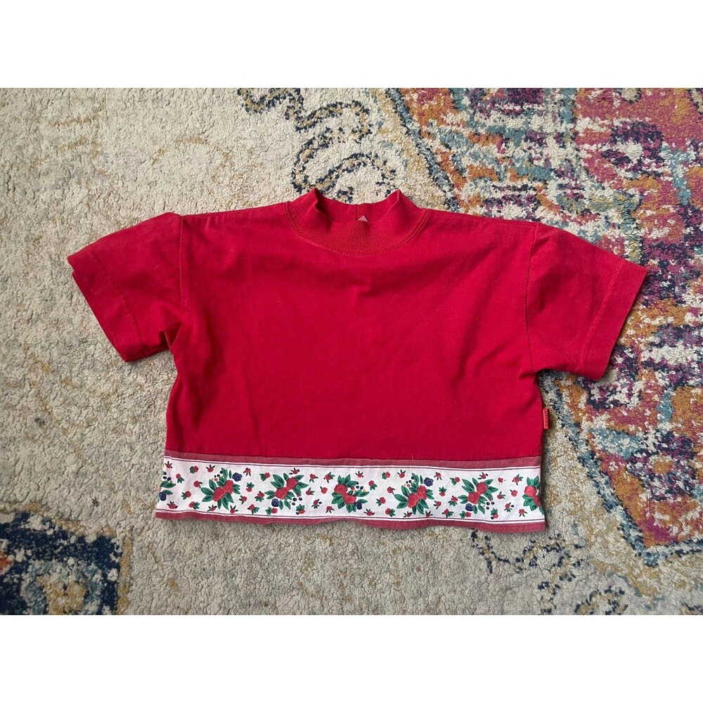 Vintage 1990s Esprit Mini Mock Neck Cropped Baby Tee